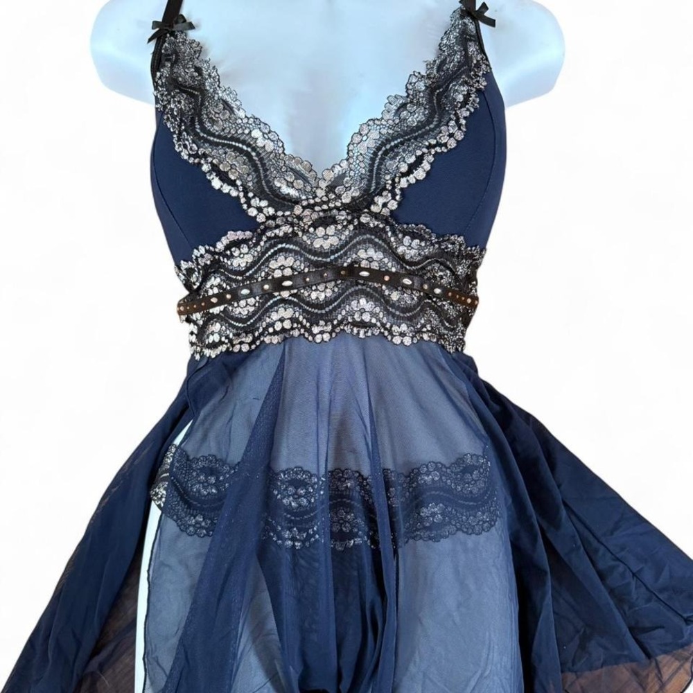 Yandycom lace babydoll‎ top with matching panty